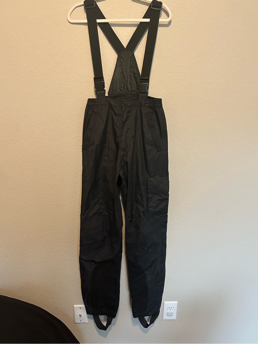Harley-Davidson Black Women's Snow Bib Joggers with Adjustable Straps
